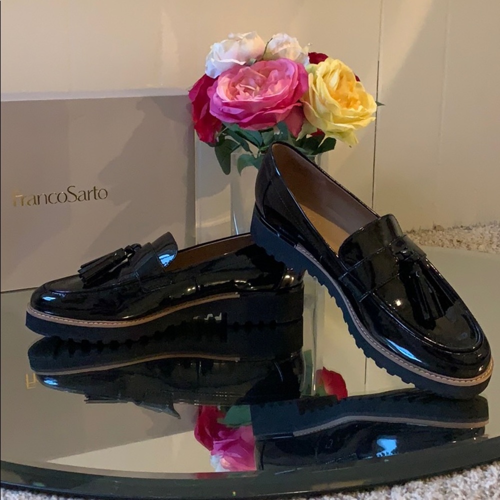 Franco Sarto Carolynn Black Loafers 8.5